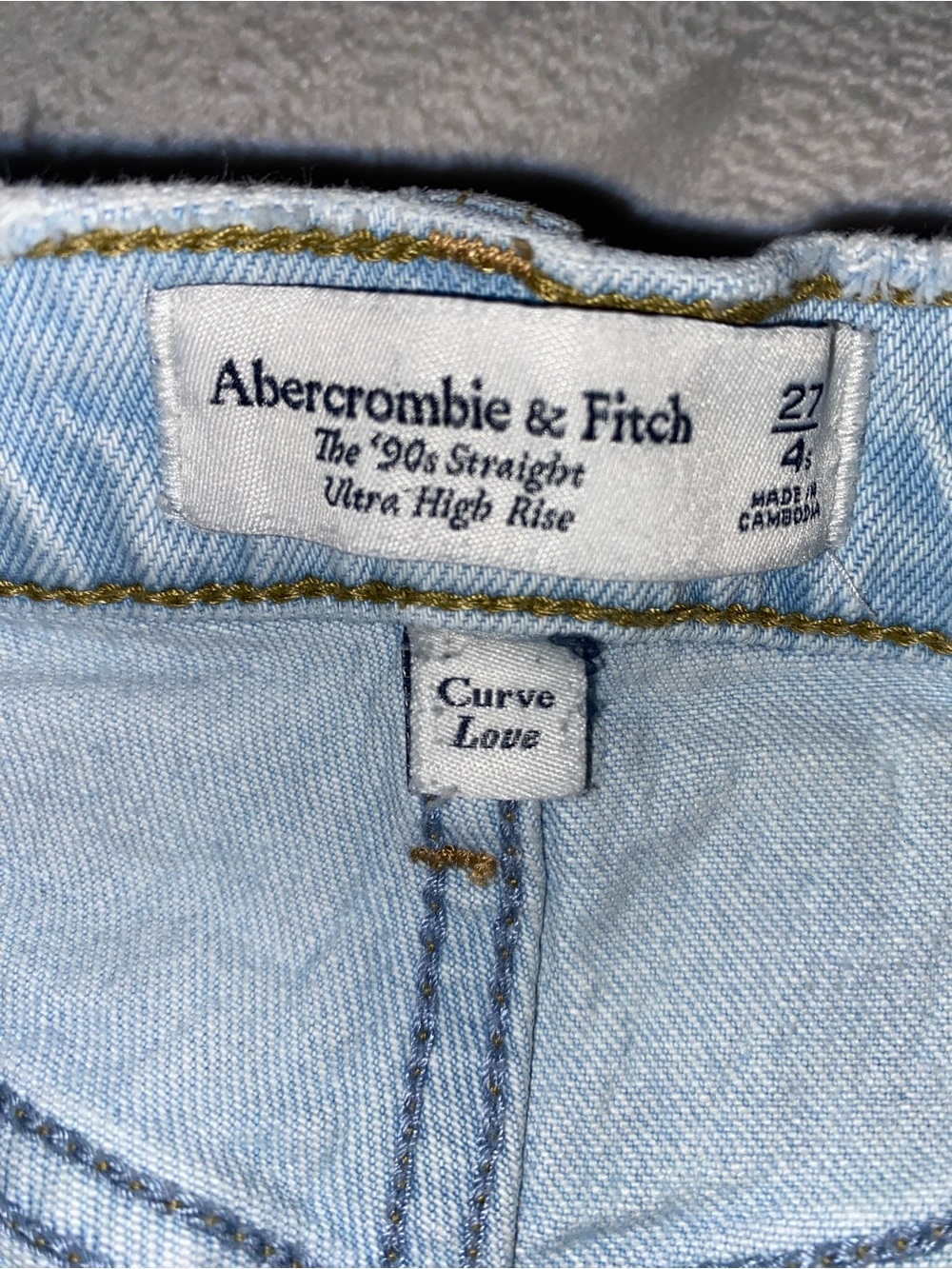 Abercrombie & Fitch Curve Love '90s
Straight Ultra High Rise Jeans Women's 27 - Picture 13 of 14